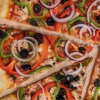 Ny Style Hand Stretched Thin Crust Veggie Pizza (14