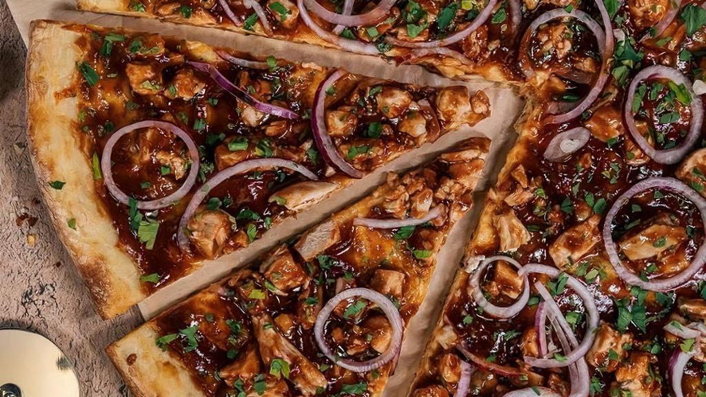 Ny Style Hand Stretched Thin Crust Bbq Chicken Pizza (12