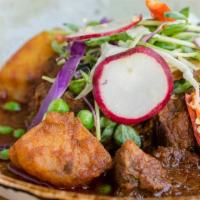 Beef Curry (Tender & Delicious) · Gluten Free. Served with Yukon gold potatoes.