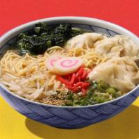 Wonton Chicken Ramen · Your choice of broth topped with pork wontons and chicken.
