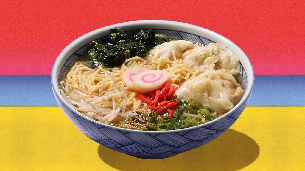 Wonton Chicken Ramen · Your choice of broth topped with pork wontons and chicken.