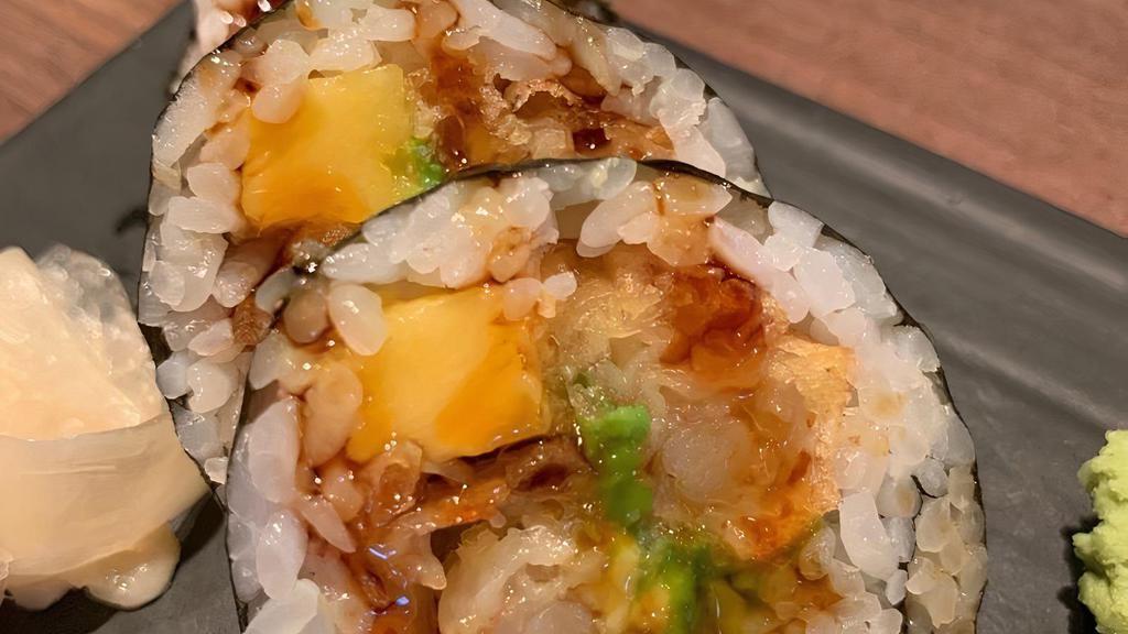 Mango Shrimp Roll · Tempura shrimp, mango and avocado.