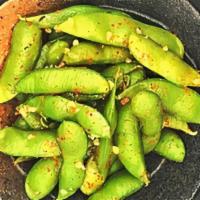 Spicy Garlic Edamame  (Vegan & GF) · Ever get steamed edamame at a Japanese restaurant? These are even better thanks to the spicy...