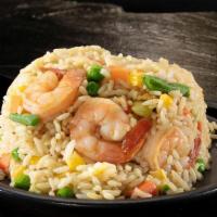 Antioch Garnished Fried Rice · Mixed vegetable, shrimp, boiled egg, green onion. 
(Northern Ca Region)