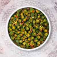 Bindi Masala · Okra cooked with spice and herbs.
