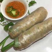 A9. Bì Cuốn (2) · Shredded pork skin spring rolls.