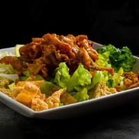 (C) Burmese Chicken Salad · Bite sized fried chicken with sliced red onions, fried onions, roasted bean powder, fried ga...