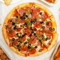 Ingleside Pizza · Most popular. Salami, pepperoni, mushrooms, green peppers, black olives, and Italian sausage.