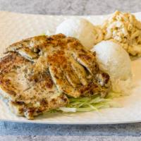 Mini Black Pepper Chicken · Grilled boneless chicken marinated in black pepper. Served with one scoop of rice and one sc...
