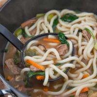Beef Udon · Beef and vegetable soup