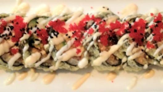 Las Vegas Roll · *Deep fried Hamachi, salmon, tuna, cream cheese, real crab, eel sauce, spicy creamy sauce