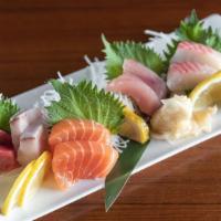 Sashimi · 10 pcs of tuna or sake or hamachi.