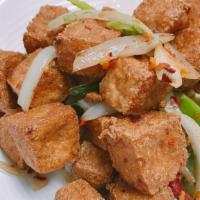 Salt & Pepper Tofu （椒鹽豆腐） · Mild Spicy， Vegan