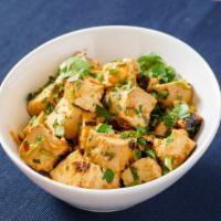 Spicy Thai Tofu with Peanuts · Vegan, gluten- free. Marinated tofu tossed with cilantro, mint, pickled ginger, green onions...