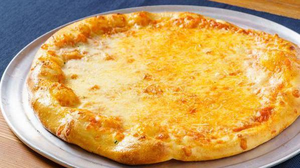 Cheese Pizza · Fourteen Inch whole pizza, cut into eight slices, topped with a mozzarella and provolone cheese blend.