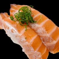 Salmon Toro Nigiri · Fatty Salmon.
