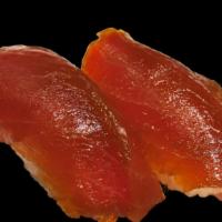Zuke Maguro Nigiri · Marinated Tuna over Sushi Rice