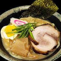 Tonkotsu Ramen · Chashu Pork, Half-Boiled Egg, Fish Cake, Bamboo Shoots, Seaweed Sheet, Green Onion, Tonkotsu...