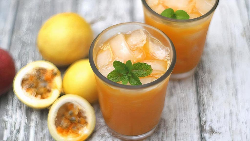 Passion Fruit 101 · Passion Fruit Juice / Honey Boba & Lychee jelly