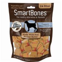 SmartBones Peanut Butter Chew Mini Bones · Dog. 24 count.

SmartBones is the next generation dog chew that has all the benefits of a ra...