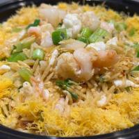 Xo Seafood Fried Orzo · Includes Egg, Celery, Scallion, and Egg White.