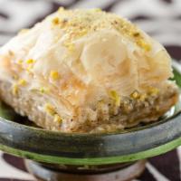 Baklava · In your choice of pistachio, walnuts, or almond.