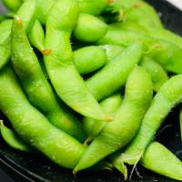 Edamame · Boiled salted soy beans.