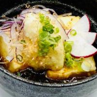 Agedashi Tofu · deep-fried tofu with fish-based tempura sauce