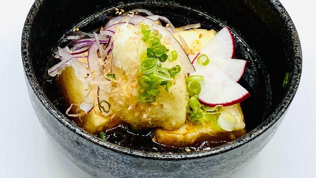 Agedashi Tofu · deep-fried tofu with fish-based tempura sauce
