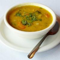 Moong Daal · Delicately spiced lentil soup cooked with vegetables.