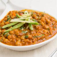 Channa Masala · Vegetarian. Garbanzo beans cooked with fresh tomatoes, ginger, garlic, coriander, bay leaves...