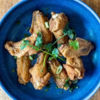 Crispy 5 Spice Wings (6 Pieces) · Dry fried salt pepper wings, tossed in our house seasoning mix (salt, pepper and five spice ...