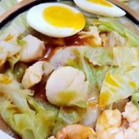 Spicy Seafood Ramen Soup · 
