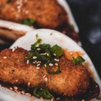 Crispy Bbq Tofu Buns (2) · Marinated tofu covered in panko bread crumbs then fried until crispy with assorted vegetable...