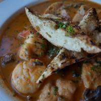 Seafood Stew · Marica's Signature Seafood Stew - 20 hour lobster shrimp broth, scallops, rock cod, shrimp. ...