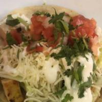 Regular Tacos · Choice of meat with shredded lettuce, Jack cheese and pico de gallo.
