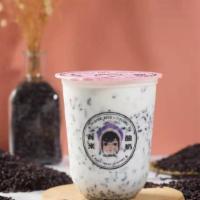 Yomie's Purple Rice Yogurt / 有米酸奶 · Tart sometimes sweet fermented milk.