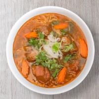 Pho Bo Kho · Carrot, beef stew with rice noodles.