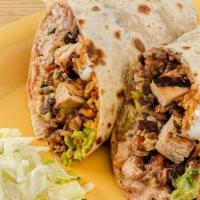 Classic Burritos · Toasted tortilla, your choice of protein, rice, black beans, pico de gallo, cabbage salad, a...