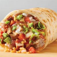 Super Burrito or Bowl · Choose two fillings, flour tortilla, pinto beans, Spanish rice, guacamole, cheese,
sour crea...