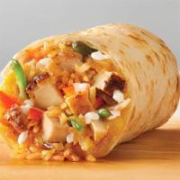 Fajita Burrito · Choice of filling sautéed with red and green bell peppers, onions, garlic and mild salsa, Sp...