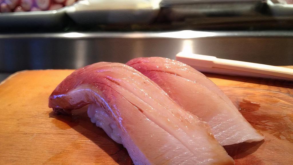 Hamachi Nigiri · 2pc yellowfin tuna over sushi rice