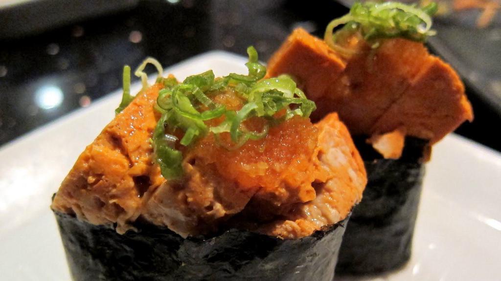 Ankimo Nigiri · 2pc steamed creamy and rich monkfish liver over sushi rice