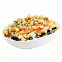 Italian Garlic Chopurrito™ · Cilantro lime rice, black beans, roasted chicken, shaved Parmesan cheese, roasted garlic, to...
