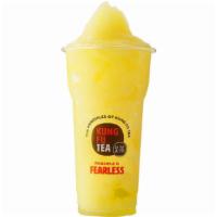 Passion Fruit百香果沙冰 · Passion fruit syrup blended with ice. Sweet & refreshing.