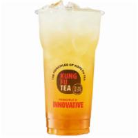 Lychee Punch · Lychee juice and green tea. Real lychee pulp in.
