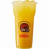 Orange Green Tea · Fresh orange juice & jasmine green tea. Sweet & tart.