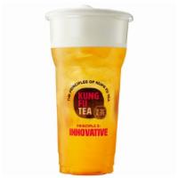 Honey Tea Milk Cap · Freshly brewed tea with honey.