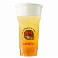 Sunshine Pineapple Tea Cap · Refreshing pineapple paired with jasmine green tea & layered with our creamy milk cap.