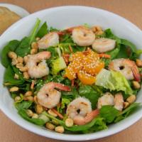 Chinese Salad · Seasonal greens, mandarin oranges, carrots, peanuts, sesame, choice of protein.